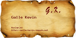 Galle Kevin névjegykártya